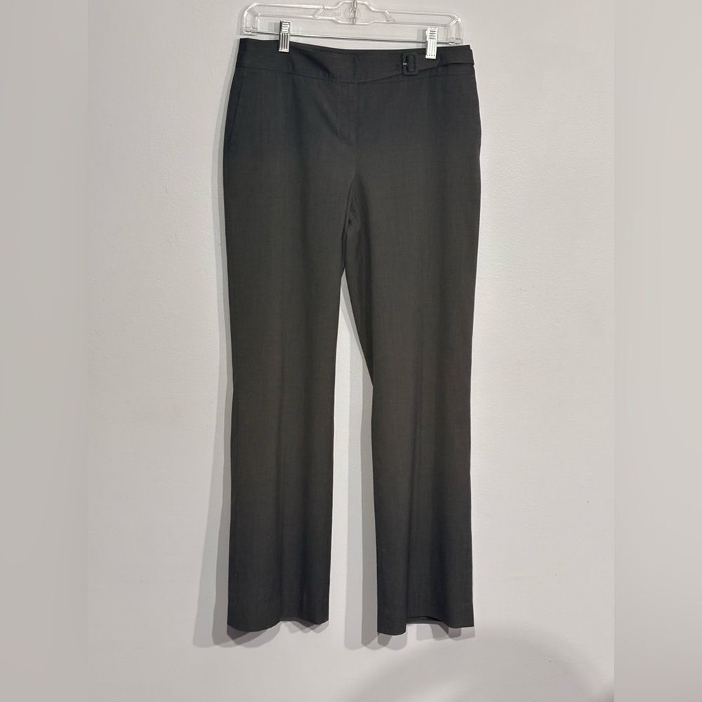 Ann Taylor Petites Margo Classic Straight Leg Dress Pants Charcoal Gray Size 4p